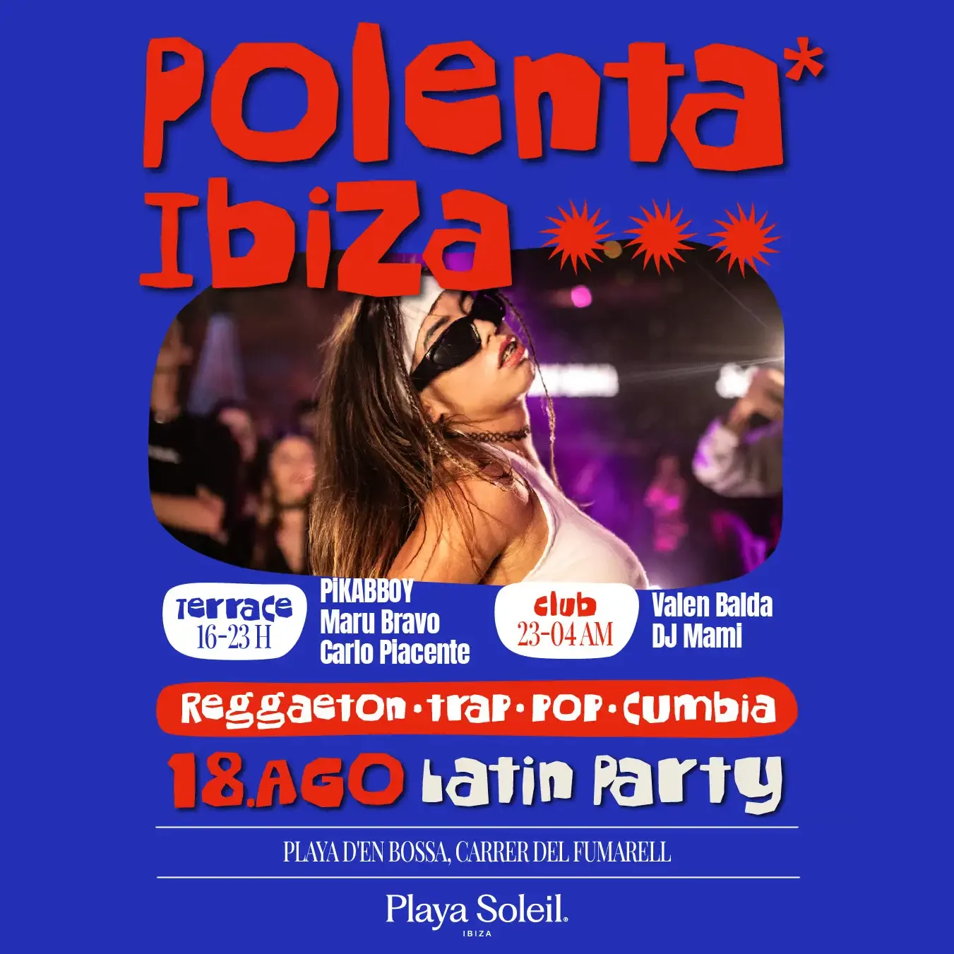 Polenta at Playa Soleil on Tuesday, August 18, 2026