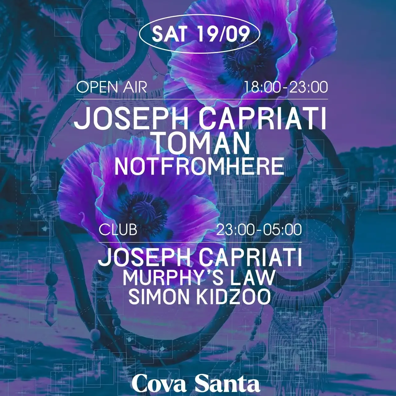 Joseph Capriati at Cova Santa on Saturday, September 19, 2026