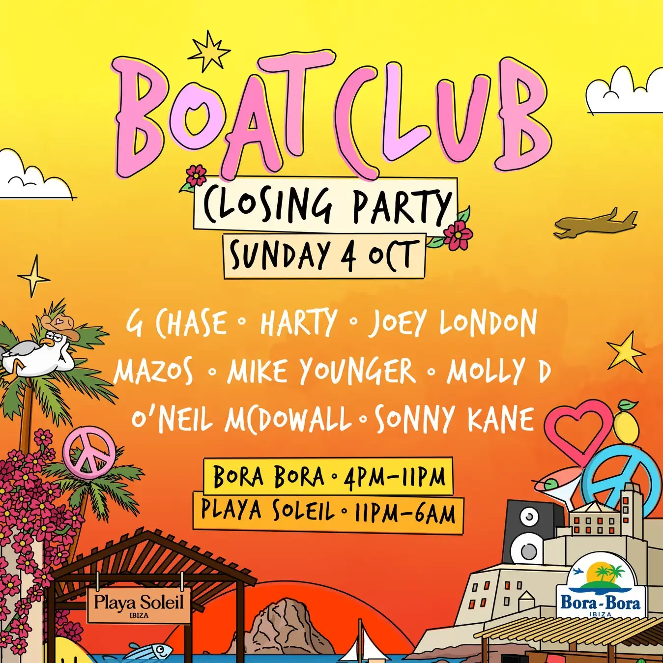 Boat Club at Playa Soleil on Sunday, October 4, 2026