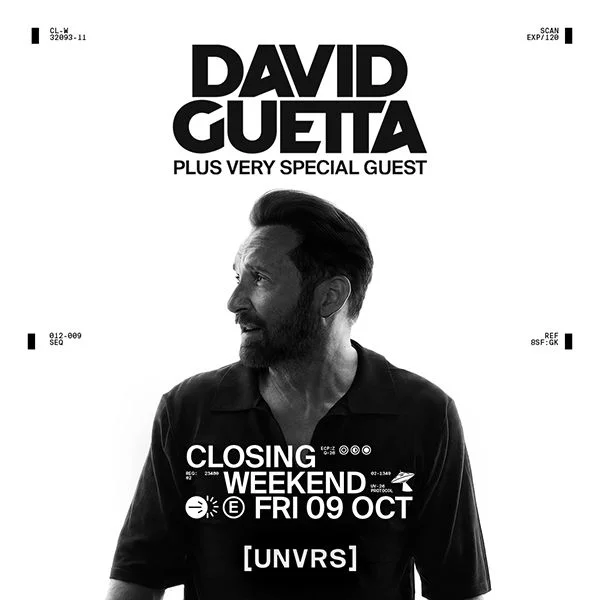 David Guetta at UNVRS on Friday, October 9, 2026