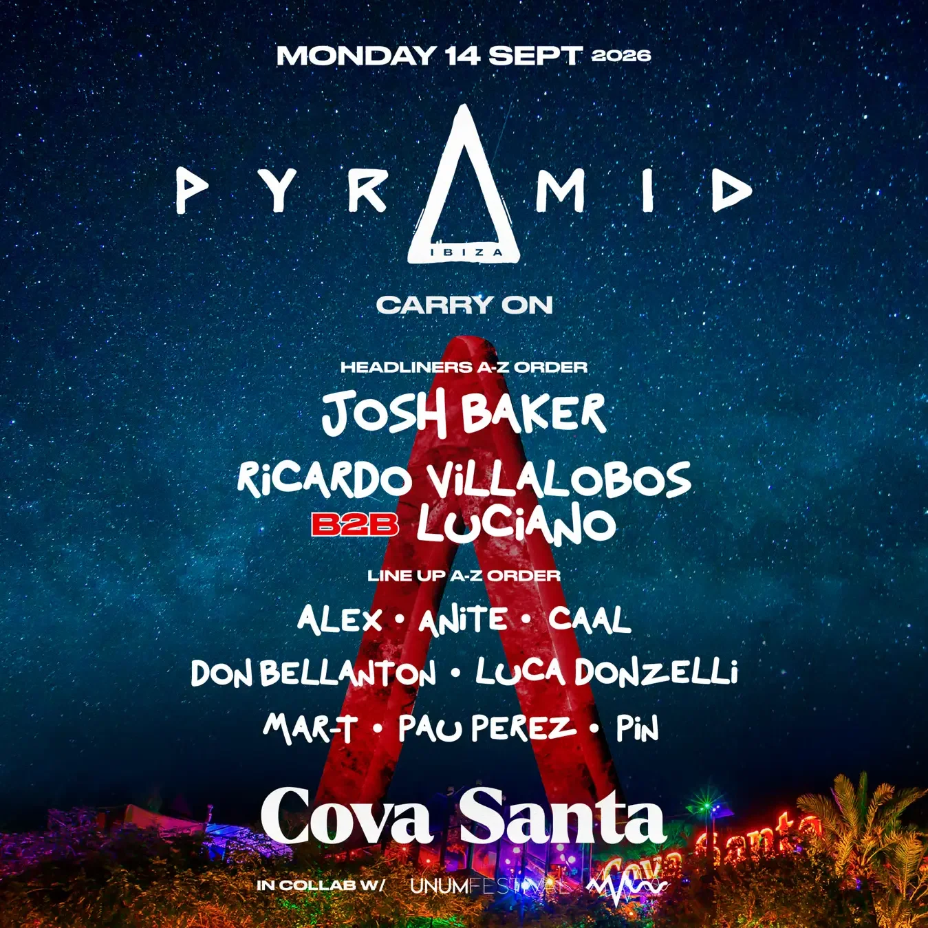Pyramid at Cova Santa on Monday, September 14, 2026